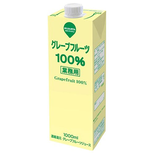 Sujata Commercial Grapefruit 1000ml Paper Carton x 6 [Ships from Japan] 