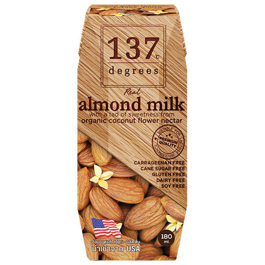 HARUNA 137 Degrees Almond Milk Original, 180ml Paper Carton x 36 Bottles [Ships from Japan] 