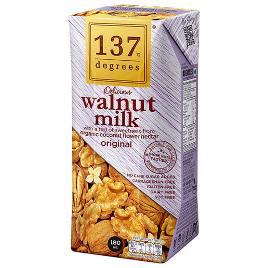 HARUNA 137 Degrees Walnut Milk (Prisma Container) 180ml Paper Carton x 36 [Ships from Japan] 
