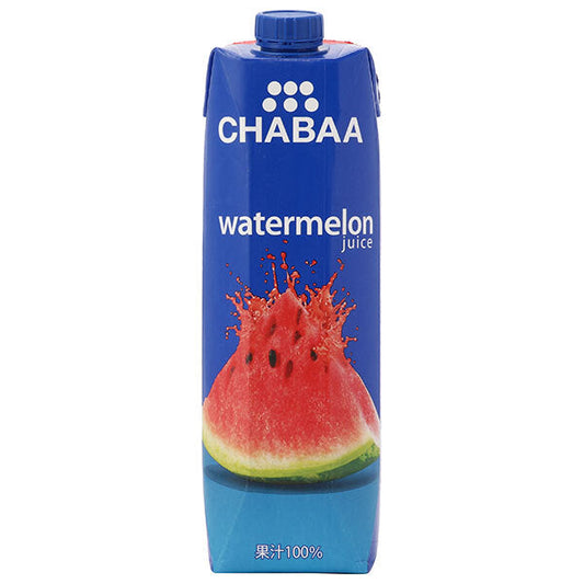 HARUNA CHABAA 100% Juice Watermelon (Prisma Container) 1L paper pack x 12 pieces [Shipped in Japan]