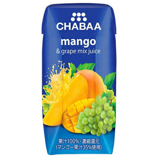 Best before date: May 17, 2026 or later. HARUNA CHABAA 100% Mixed Juice, Mango, 180ml paper carton x 36 bottles. Ships from Japan.