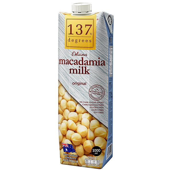 HARUNA 137 Degrees Macadamia Milk 1000ml paper pack x 12 pieces [Shipped in Japan]