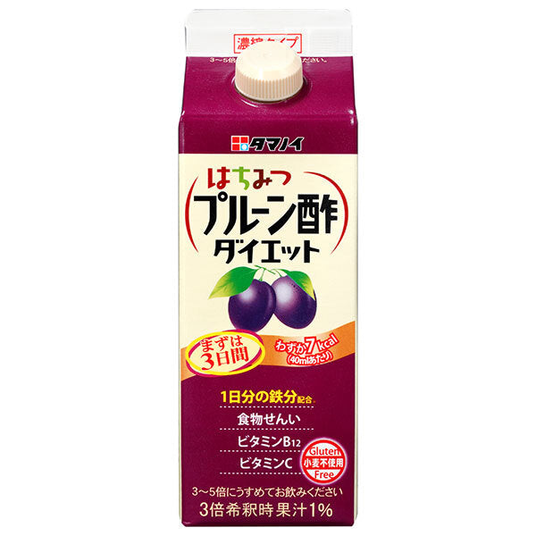 タマノイ酢 はちみつプルーン酢ダイエット 濃縮タイプ 500ml紙パック×12本入【日本出荷】