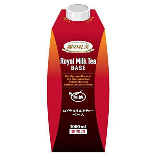 UCC Fog Tea Royal Milk Tea Base Sugar Free 1000ml Paper Pack x 12 bottles [Shipped in Japan]