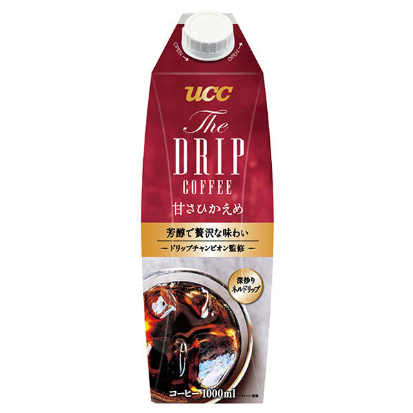 UCC UCC The DRIP COFFEE 甘さ控えめ 1000ml紙パック×12本入【日本出荷】