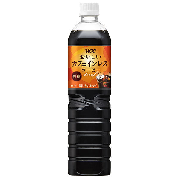 UCC Delicious Decaffeinated Coffee Unsweetened 900ml PET bottles x 12 bottles [Shipped in Japan]