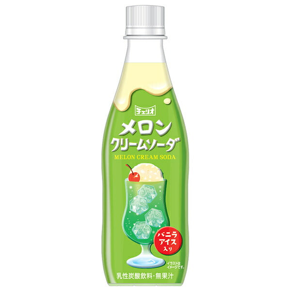 Cheerio Melon Cream Soda 430ml plastic bottle x 24 pieces [shipped in Japan]