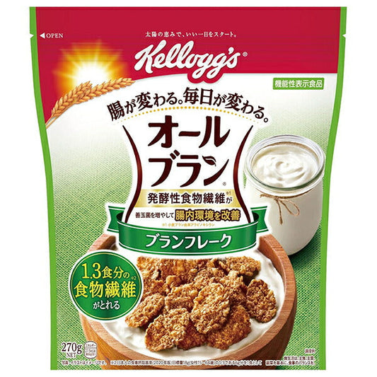 Kellogg's All-Bran Bran Flakes, 270g x 6 bags [Ships from Japan] 