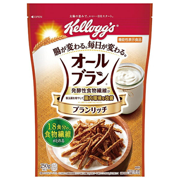 ケロッグ オールブラン ブランリッチ 250g×6袋入【日本出荷】