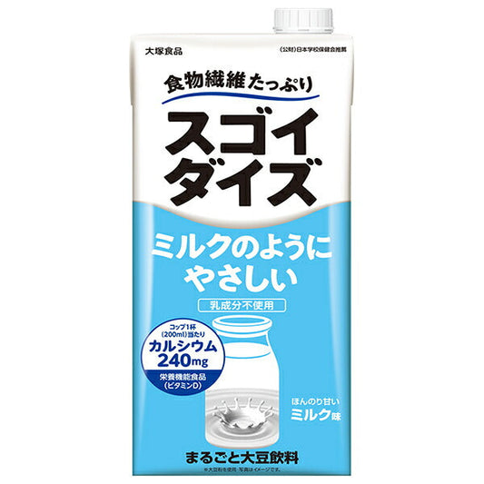 大塚食品 スゴイダイズ ミルクのようにやさしいミルク味 1000ml紙パック×6本入【日本出荷】