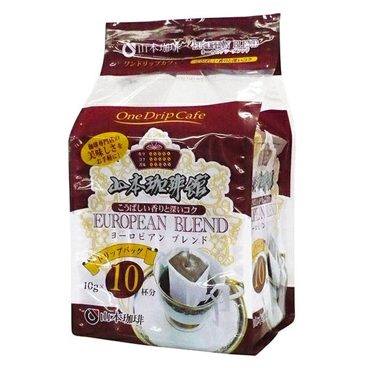 Yamamoto Coffee Yamamoto Coffee House European Blend One-Drip Cafe (10g x 10 packs) x 12 bags [Ships from Japan] 