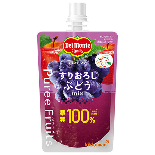 Del Monte Pureed Fruit Grated Grape Mix 110g pouch x 30 pieces [Shipped in Japan]