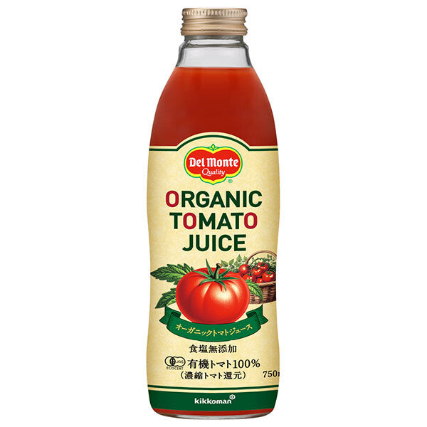 Del Monte Organic Tomato Juice 750 ml Bottles x 6 [Ships from Japan]