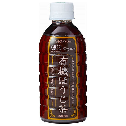 Sokensha Organic Hojicha 330ml plastic bottle x 24 bottles [shipped in Japan]