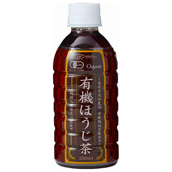 創健社 有機ほうじ茶 330mlペットボトル×24本入【日本出荷】