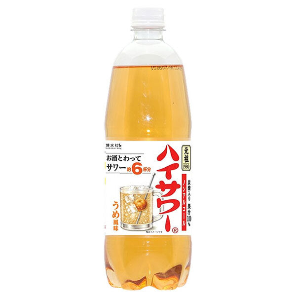 Hakusuisha Hi-Sour Ume Flavor 1000ml PET Bottles x 15 [Ships from Japan]