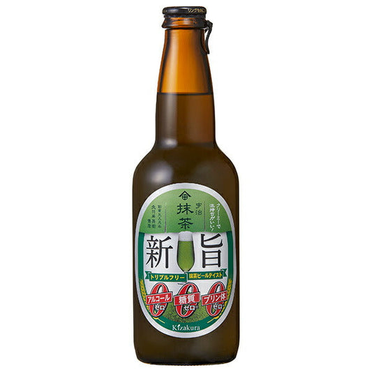 黄桜 新旨ゼロ 抹茶ビールテイスト トリプルフリー 330ml瓶×12本入【日本出荷】