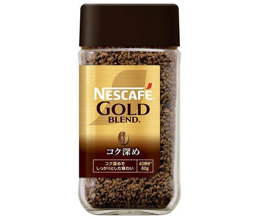 Nestle Japan Nescafé Gold Blend Rich Flavor, 80g Bottle x 24 Bottles [Ships from Japan]