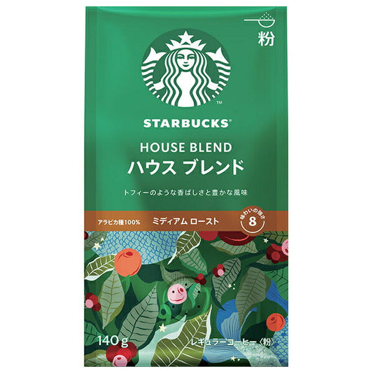 Nestle Japan Starbucks Regular Coffee House Blend (Ground) 140g x 6 bags [Ships from Japan] 