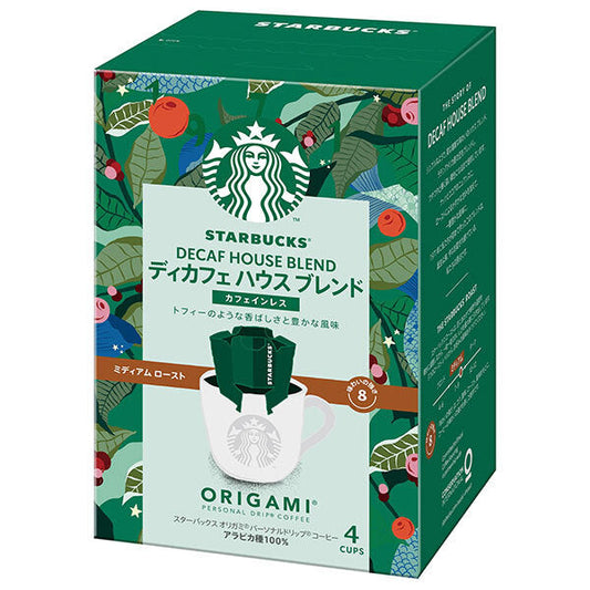 Nestlé Japan Starbucks Origami Personal Drip Coffee Decaf House Blend (8.4g x 4 bags) x 6 boxes [Ships from Japan] 