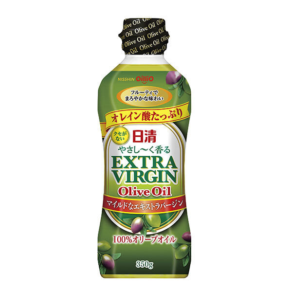Nissin Oillio Nissin Gentle Fragrance Extra Virgin Olive Oil, 350g PET Bottle x 10 [Ships from Japan] 