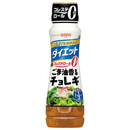 Nissin Oillio Diet Dressing, Sesame Oil Fragrance, Choregi, 185ml PET Bottle x 12 Bottles [Ships from Japan] 