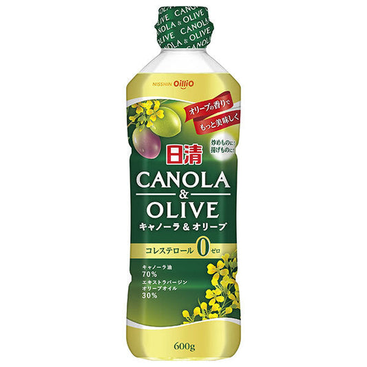 Nissin Oilio Nissin Canola & Olive 600gPET x 10 pieces [Shipped in Japan]