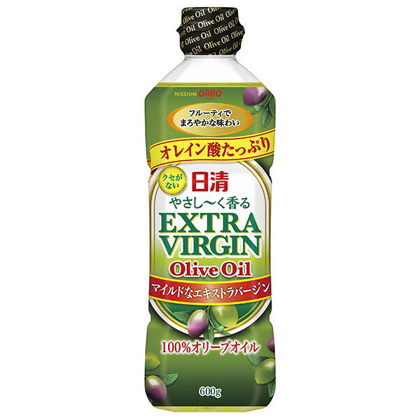 日清オイリオ 日清やさし~く香る エキストラバージンオリーブオイル 600gペットボトル×10本入【日本出荷】