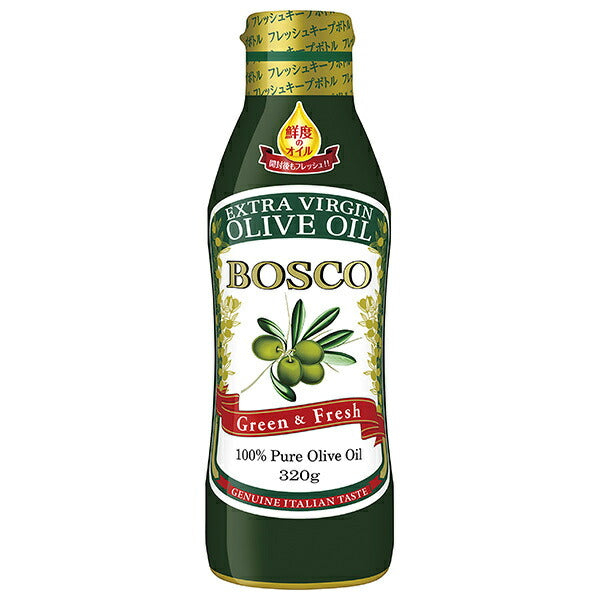 Nissin Oillio BOSCO Extra Virgin Olive Oil, 320g x 8 bottles [Ships from Japan] 