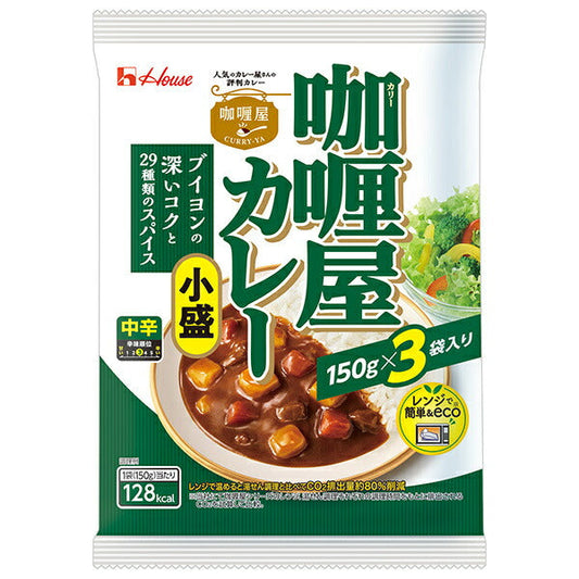 House Foods Curry Shop Curry Small Size Medium Spicy 450g (150g x 3 bags) x 6 pieces [Shipped in Japan]