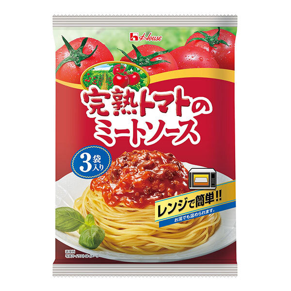 House Foods Ripe Tomato Meat Sauce 3 bags 390g (130g x 3 bags) x 12 pieces [Shipped in Japan]