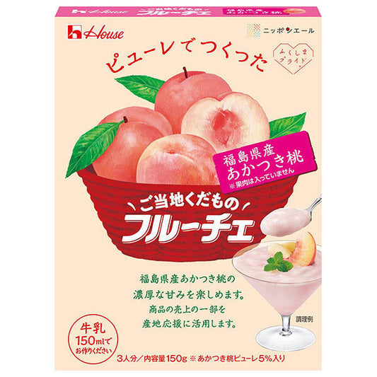 ハウス食品 ご当地くだものフルーチェ 福島県産あかつき桃 150g×30個入【日本出荷】
