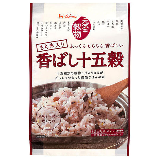 House Foods Healthy Grains, Roasted 15 Grains, 180g (6 x 30g bags) x 20 packs [Ships from Japan] 
