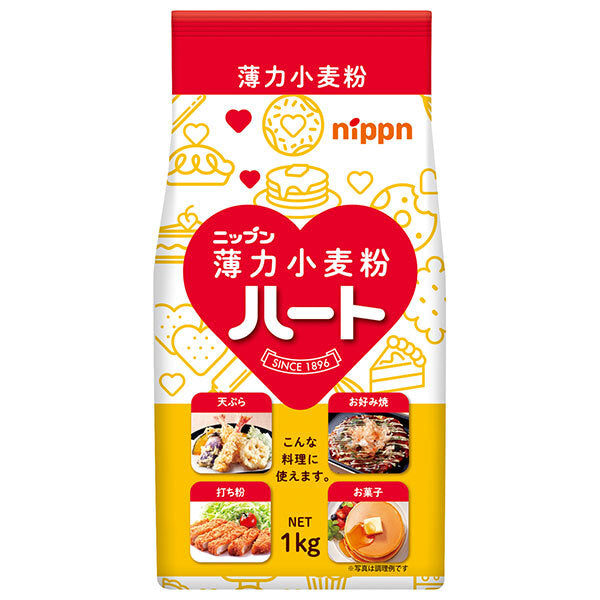 Nippon Heart Soft Wheat Flour, 1kg x 15 bags [Ships from Japan] 