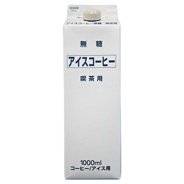 Tealand Iced Coffee Unsweetened 1000ml paper pack x 12 bottles [shipped in Japan]