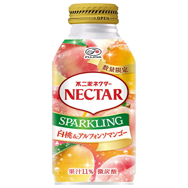 Fujiya Nectar Sparkling White Peach Mango 380ml Bottle Can x 24 