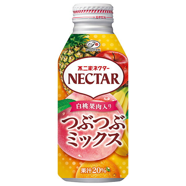 Fujiya Nectar Chunky Mixed Fruit Juice Drink 380g Bottle Cans x 24 [Ships from Japan]