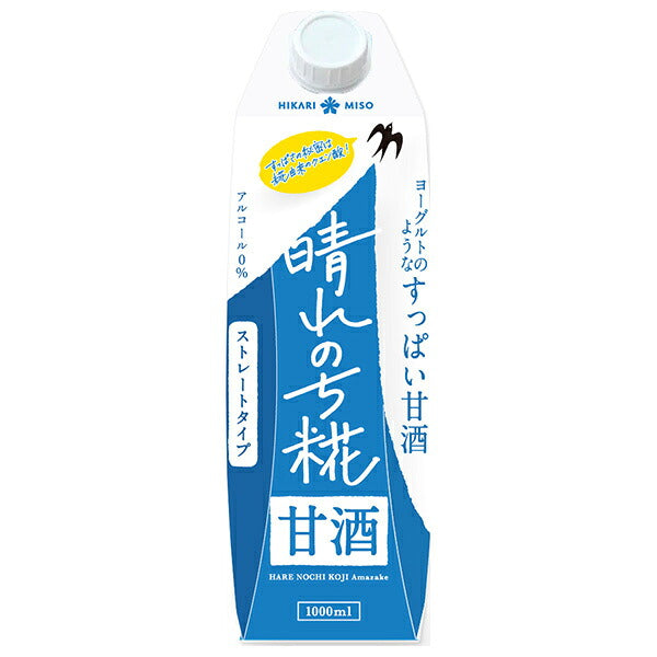 Hikari Miso Hare Nochi Koji Straight Amazake 1000ml x 6 [Ships from Japan]