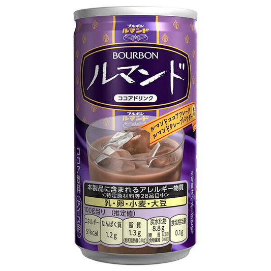 Bourbon Le Mande Cocoa Drink 180g can x 30 bottles [shipped in Japan]