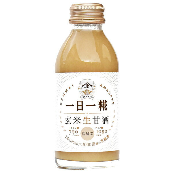Yamato Soy Sauce Miso, Raw Brown Rice Amazake, One Koji per Day, 140ml bottle x 30 bottles [shipped in Japan]