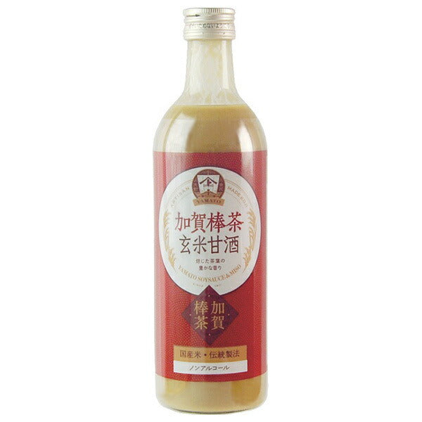 Yamato Soy Sauce & Miso, Kaga Bocha Tea, Brown Rice Amazake, 490ml Bottles x 12 [Ships from Japan] 