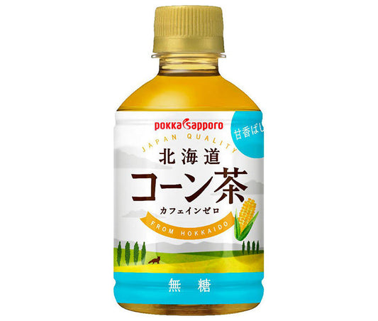 Pokka Sapporo Hokkaido Corn Tea, Hot & Cold, 275ml PET Bottles x 24 [Ships from Japan] 