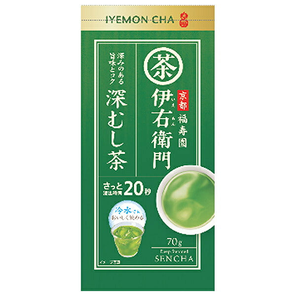 Uji no Tsuyu Seicha Iemon Deep-Steamed Green Tea 70g x 12 Boxes [Ships from Japan]