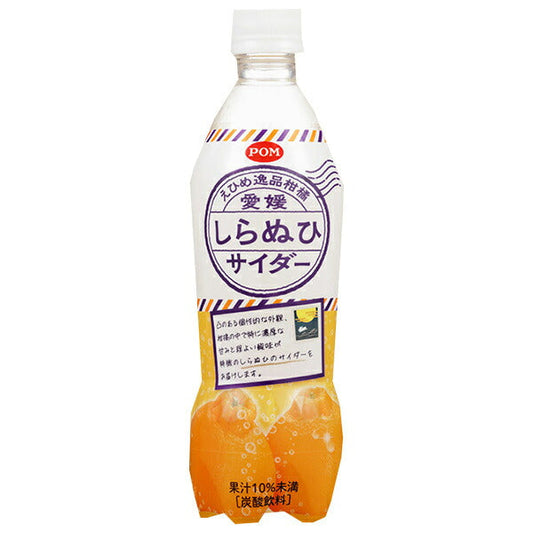 Ehime Beverage POM Shiranui Citrus Soda 410ml PET Bottles x 24 [Ships from Japan]
