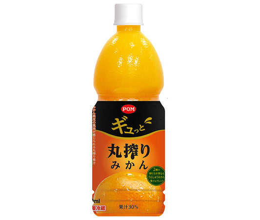 Ehime Drinks Gyutto Maru Shibori Mikan (Squeezed Mandarin Oranges), 800ml PET Bottle x 6 Bottles [Ships from Japan] 
