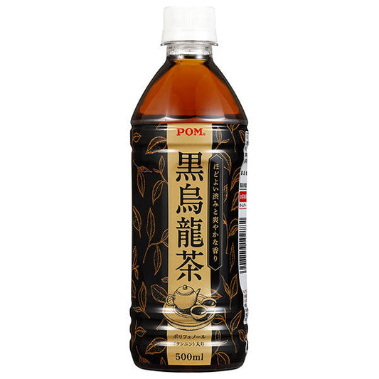 Ehime Beverage POM Black Oolong Tea 500ml PET bottles x 24 bottles [Shipped in Japan]