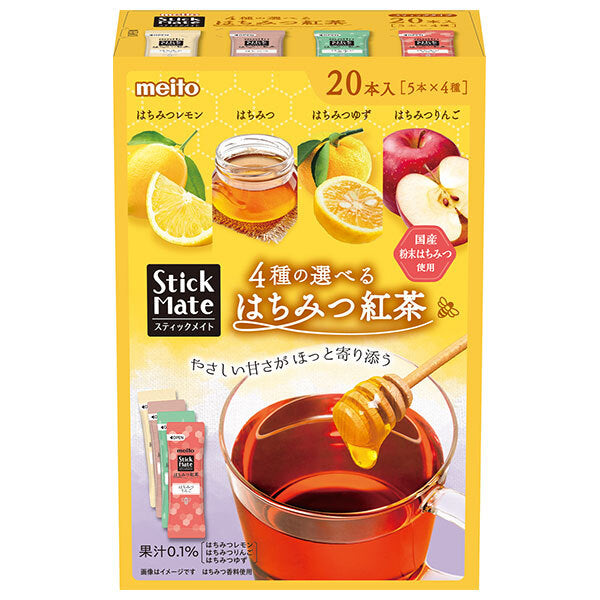 meito スティックメイト はちみつ紅茶 アソート 20P×6箱入【日本出荷】
