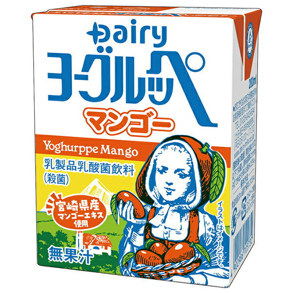 Dairy Yoguppe Mango Probiotic Dairy Drink 200 ml x 18 Cartons [Ships from Japan]