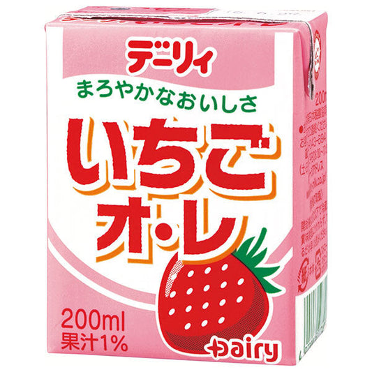 Minami Nippon Dairy Cooperative Dairy Strawberry Au Lait, 200ml paper carton x 24 bottles [Ships from Japan] 