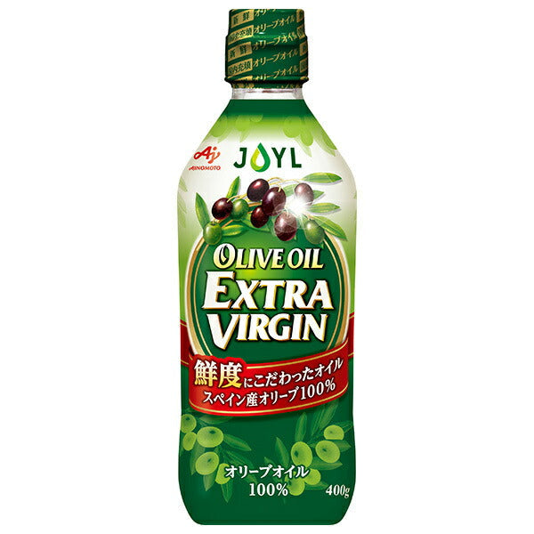 J-Oil Mills AJINOMOTO Extra Virgin Olive Oil, 400g Bottles x 12 [Ships from Japan] 